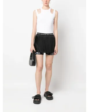 Versace Jeans Couture ロゴ入りウエストバンド付きプリーツスコーツ - サムネイル2
