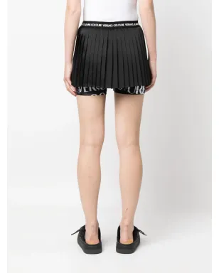 Versace Jeans Couture ロゴ入りウエストバンド付きプリーツスコーツ - サムネイル4