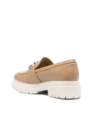 Michael Michael Kors Parker ロゴプレート レザー ローファー - ブラウン - サムネイル3