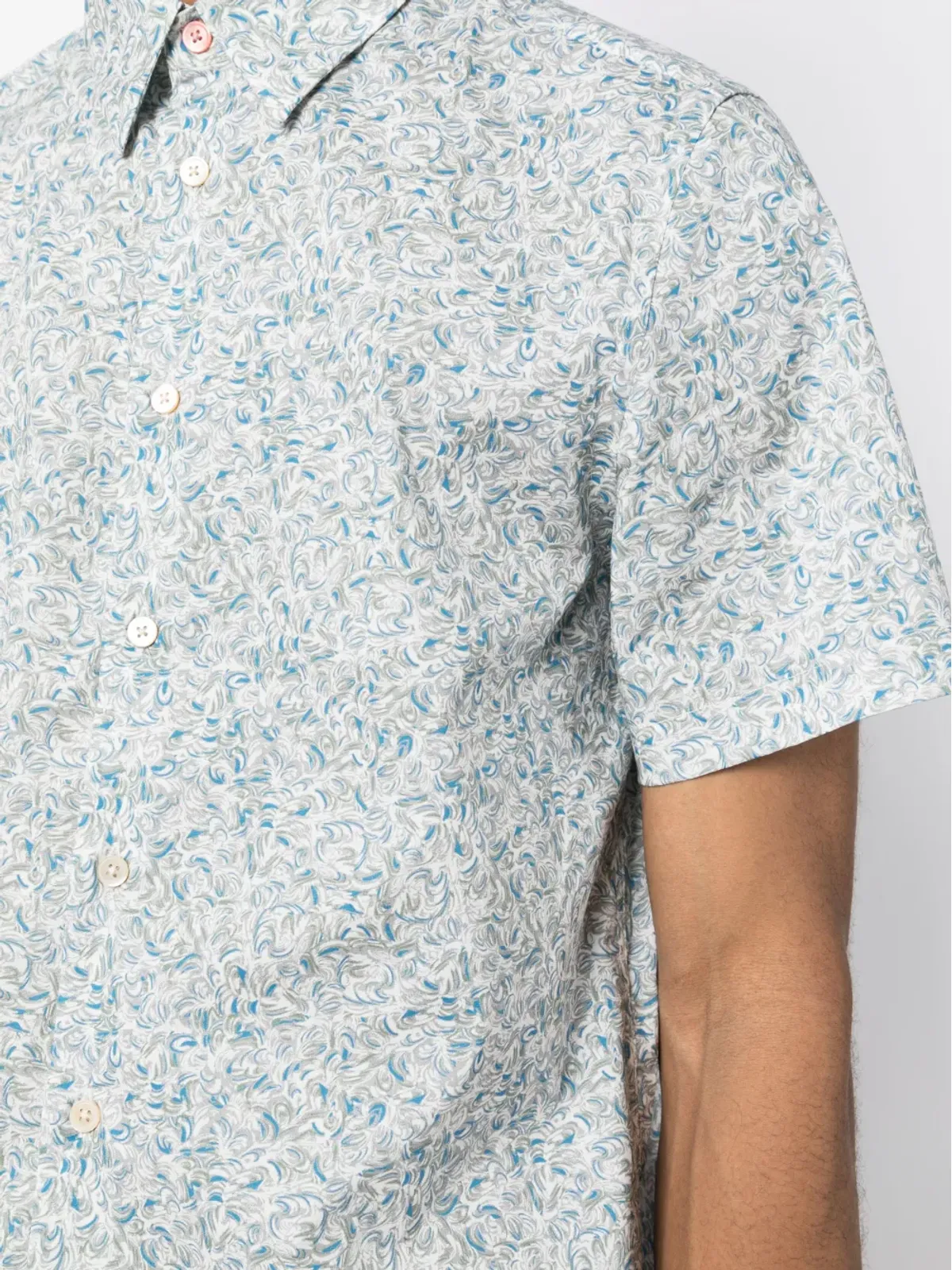 PS Paul Smith グラフィックプリントストレッチコットンシャツ - 画像5