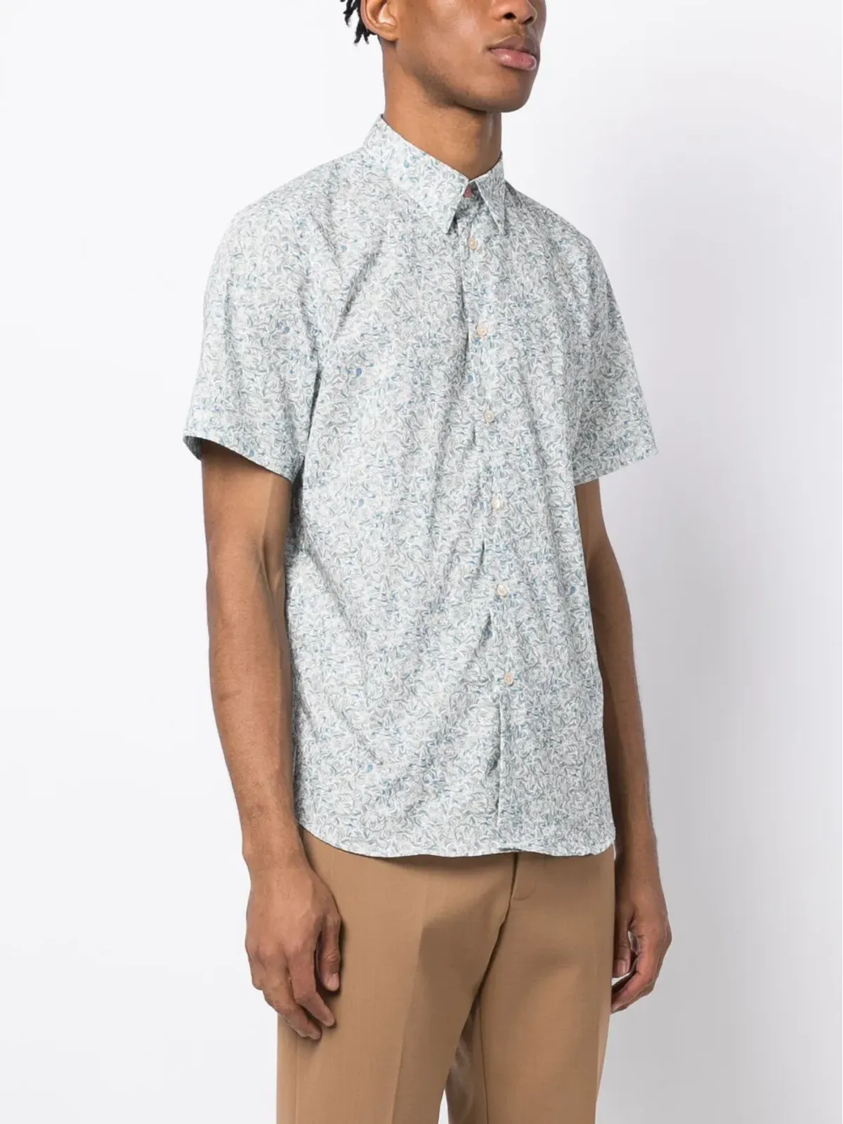 PS Paul Smith グラフィックプリントストレッチコットンシャツ - 画像3