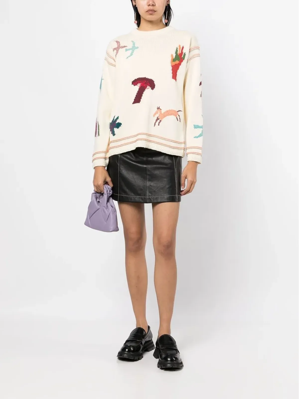 PS Paul Smith コントラストステッチミニスカート - 画像2