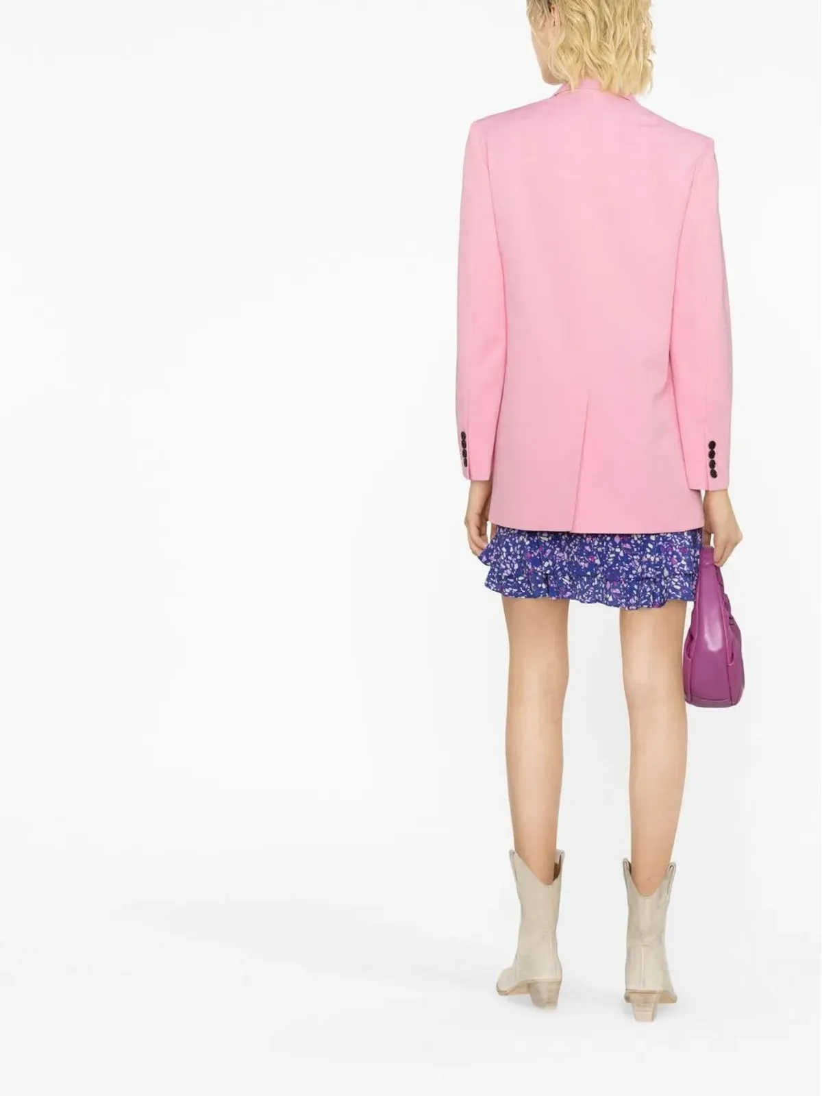 ISABEL MARANT ネヴィム ダブルブレスト ブレザー ピンク - 画像3