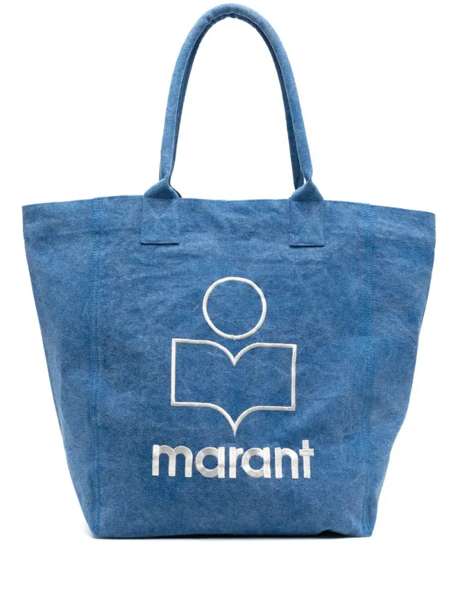 Isabel Marant ISABEL MARANT Yenky ロゴ刺繍トートバッグ - ブルーの商品画像