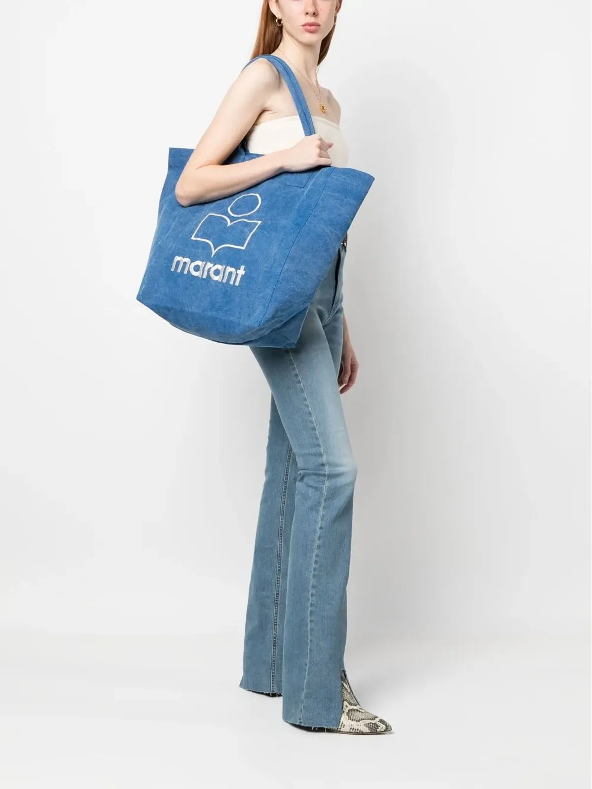 ISABEL MARANT Yenky ロゴ刺繍トートバッグ - ブルー - 画像2