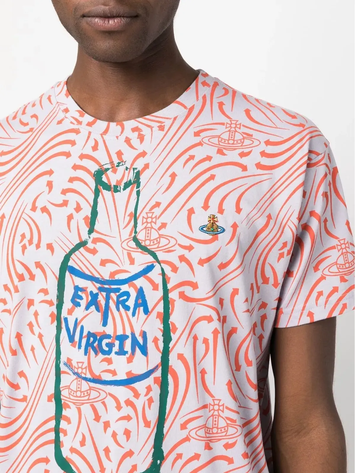 Vivienne Westwood エクストラヴァージン グラフィックプリント ロゴTシャツ - 画像5