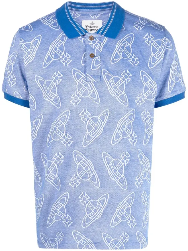 Vivienne Westwood Vivienne Westwood オーブ ロゴプリント ポロシャツの商品画像