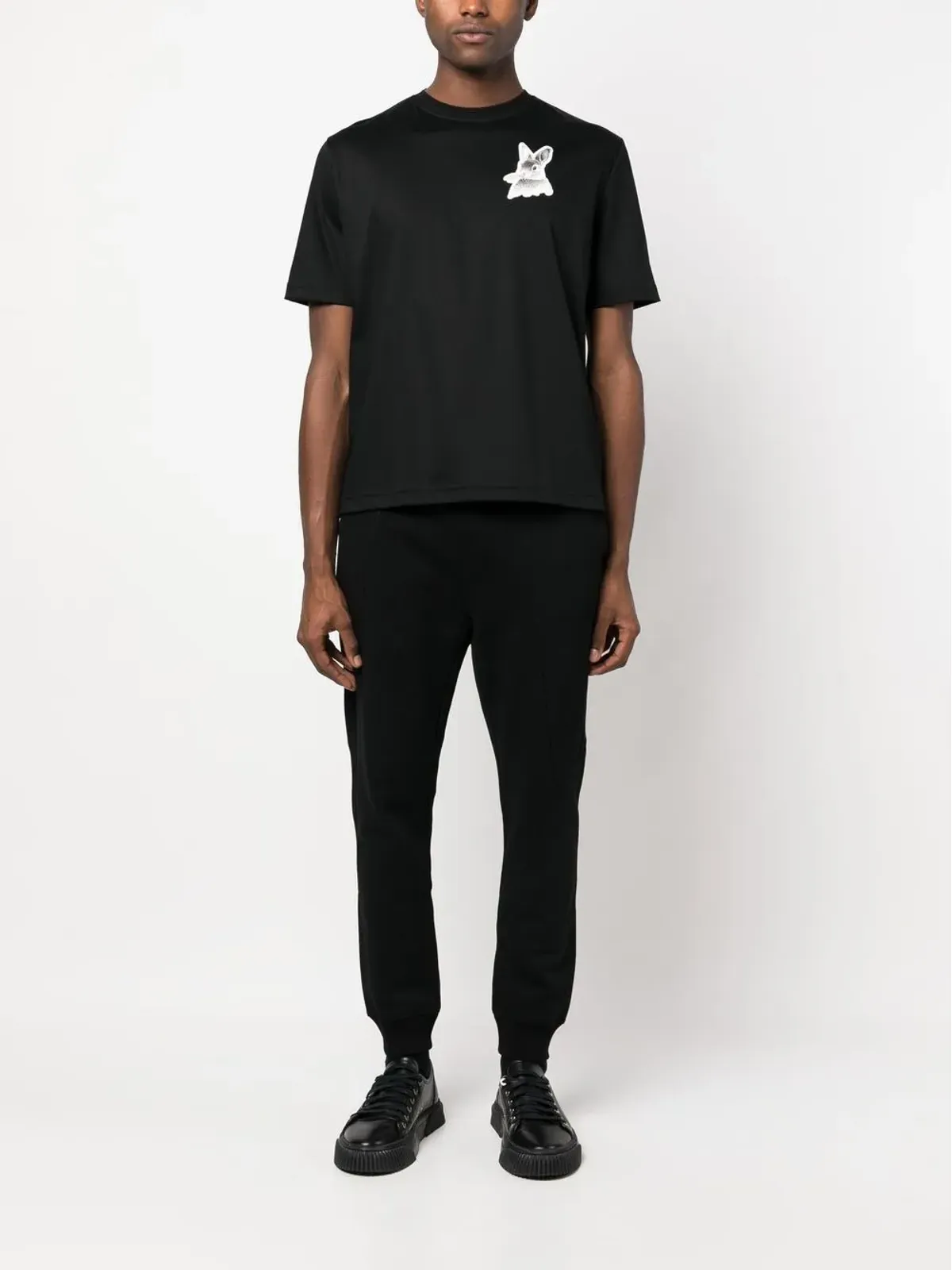 Lanvin L rabbit patch Tシャツ - 画像3