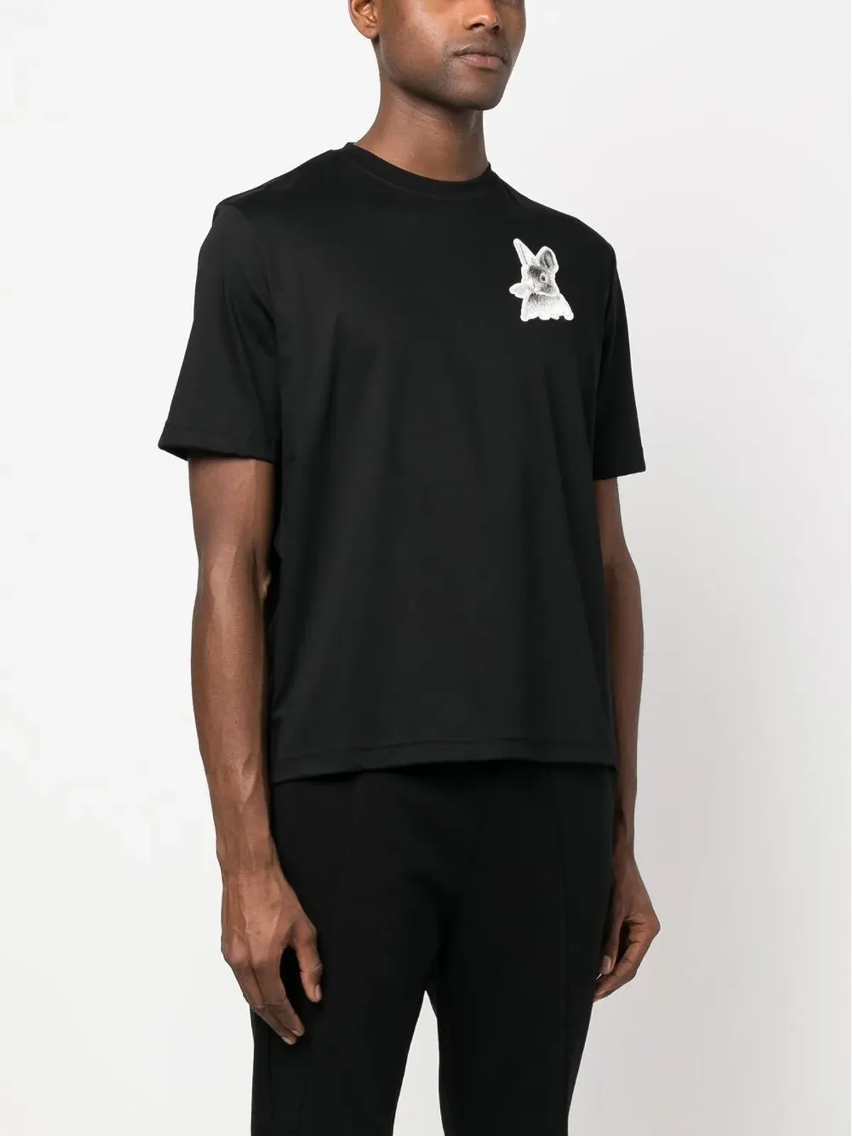 Lanvin L rabbit patch Tシャツ - 画像4