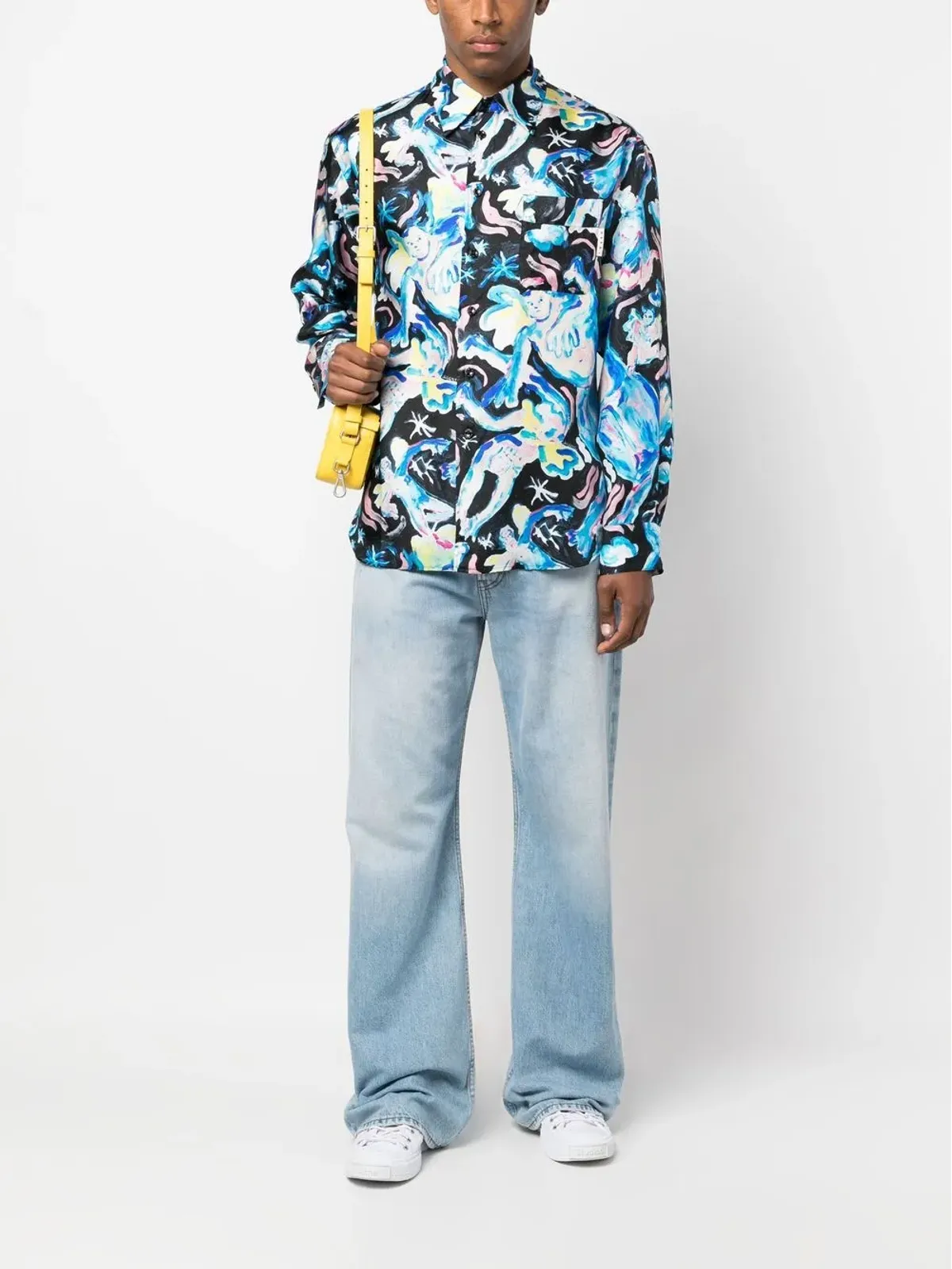 Marni イラストプリント シルクシャツ - 画像2