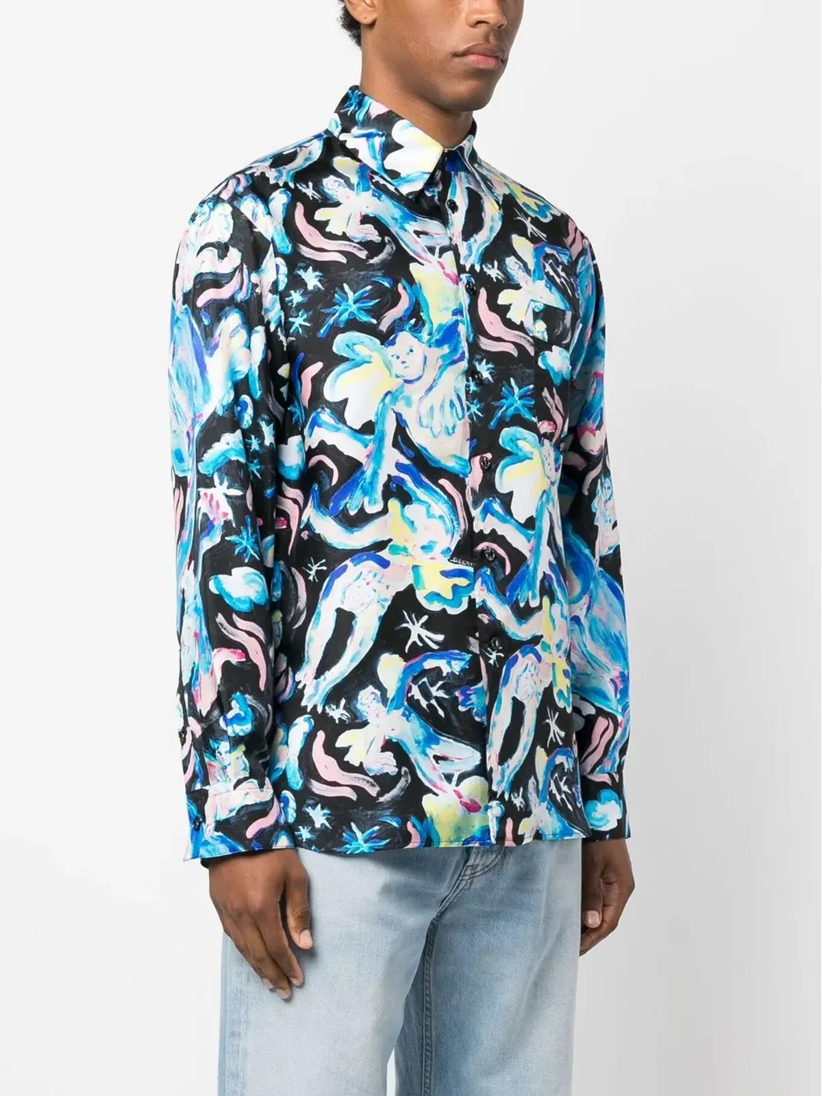 Marni イラストプリント シルクシャツ - 画像3