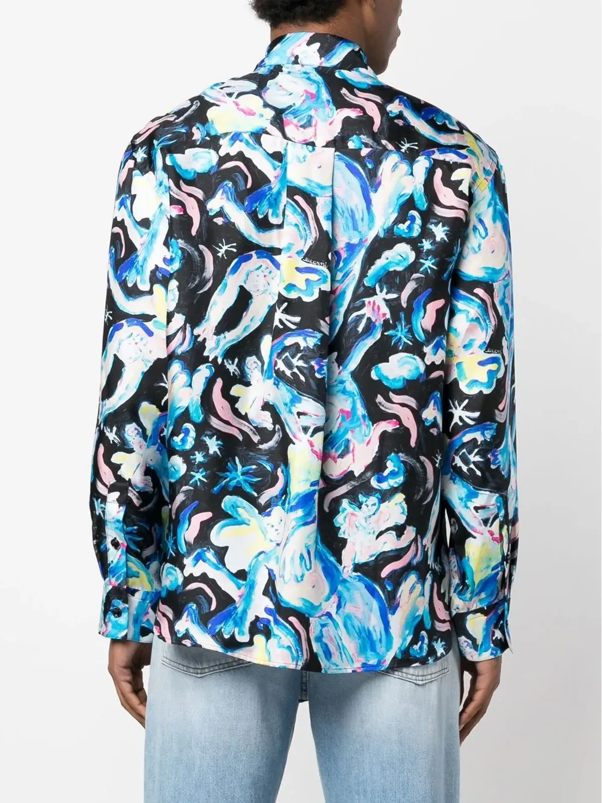 Marni イラストプリント シルクシャツ - 画像4