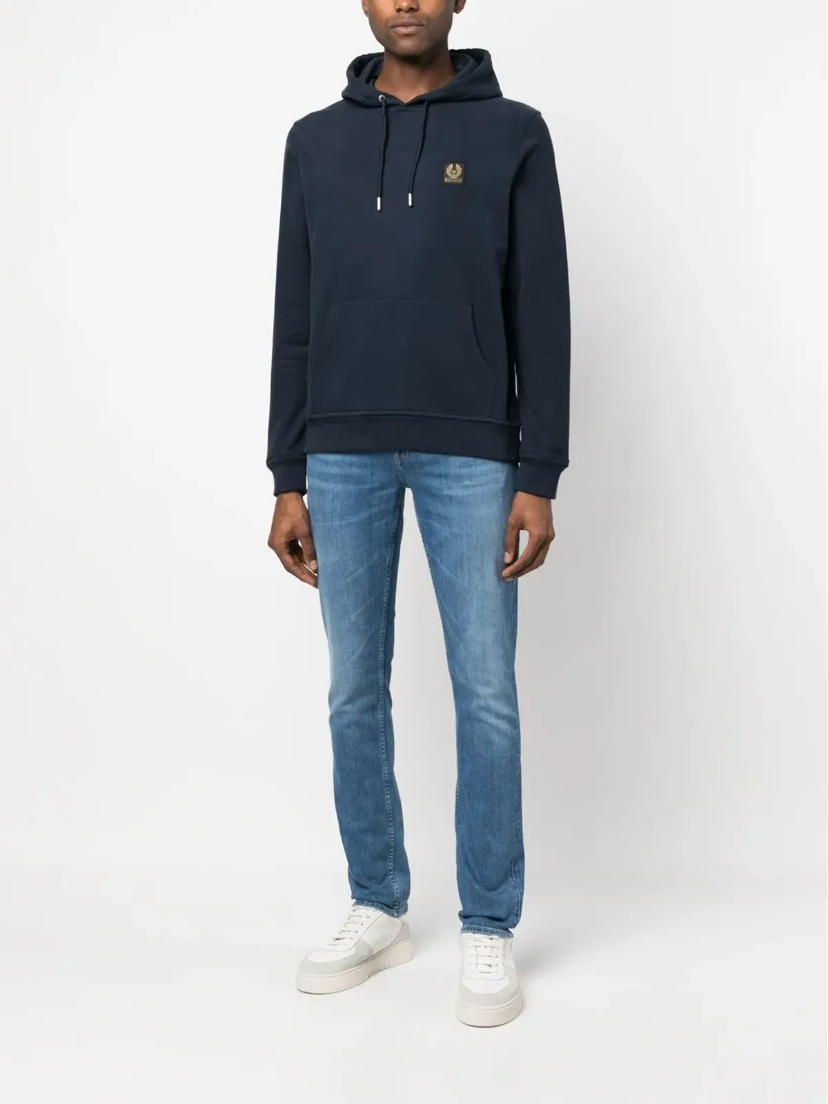 Belstaff ロゴパッチ コットンフーディー - 画像2