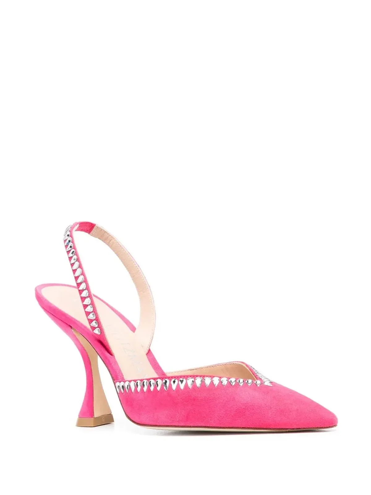 Stuart Weitzman ラインストーン付き105mmスエードパンプス - 画像2