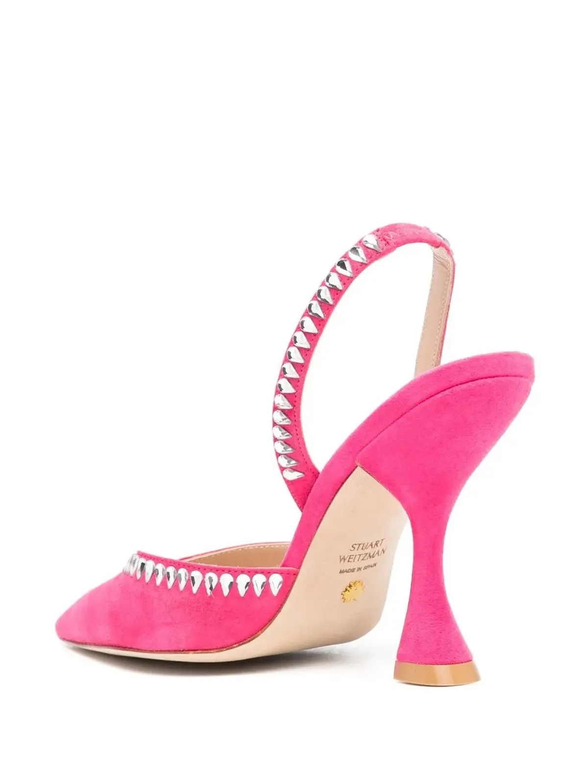 Stuart Weitzman ラインストーン付き105mmスエードパンプス - 画像3