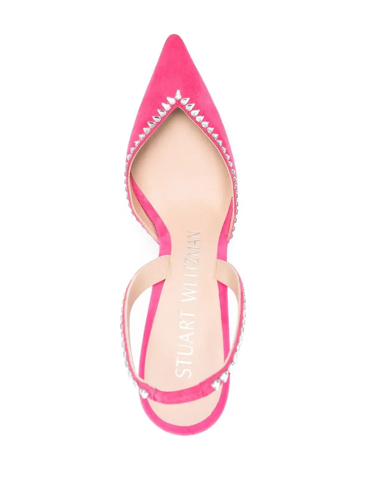 Stuart Weitzman ラインストーン付き105mmスエードパンプス - 画像4