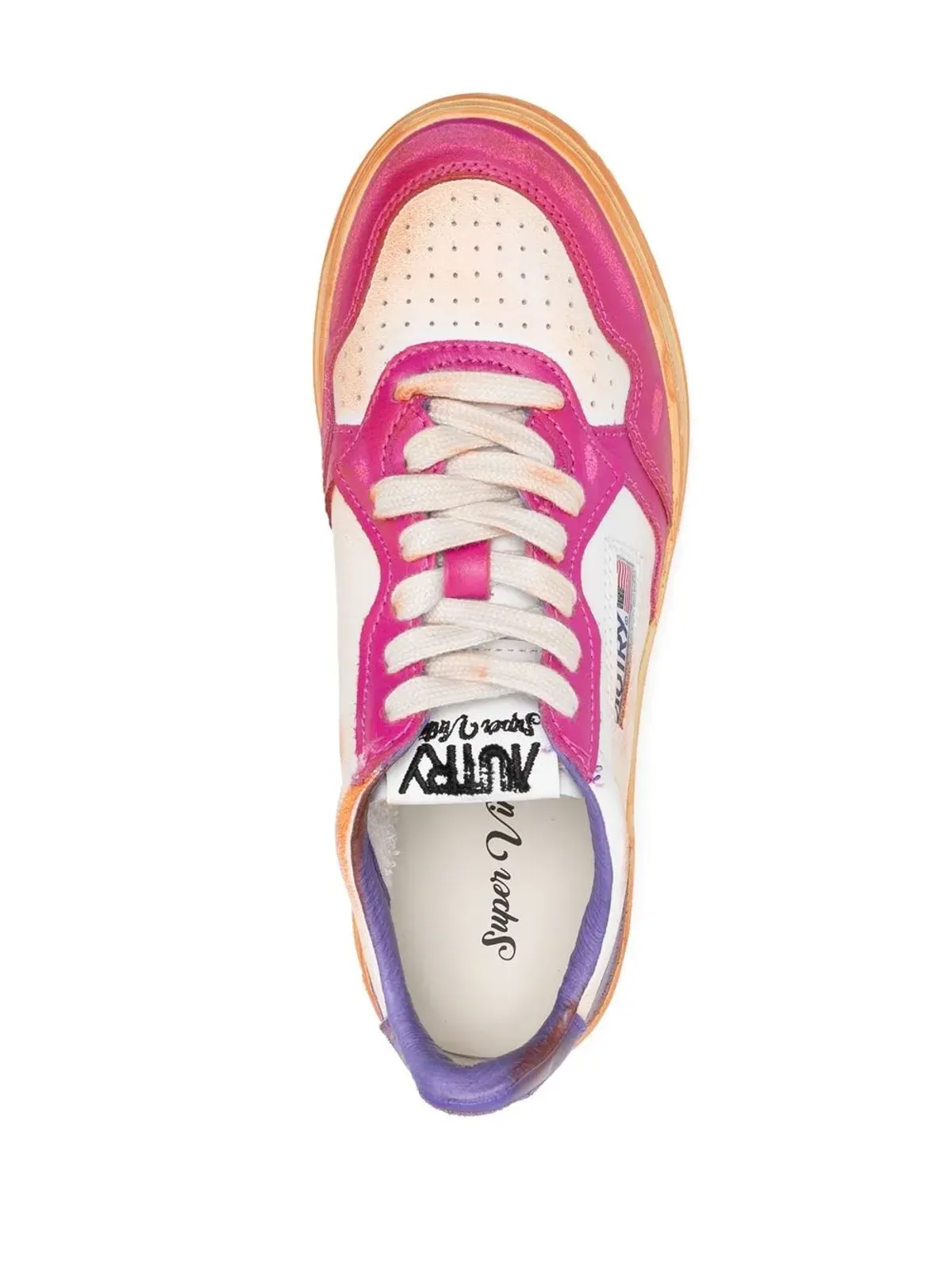 Autry panelled low-top sneakers - White - 画像4