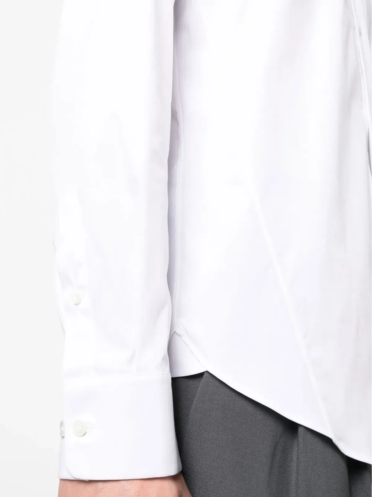 Lanvin 白の長袖スリムカットシャツ - 画像5