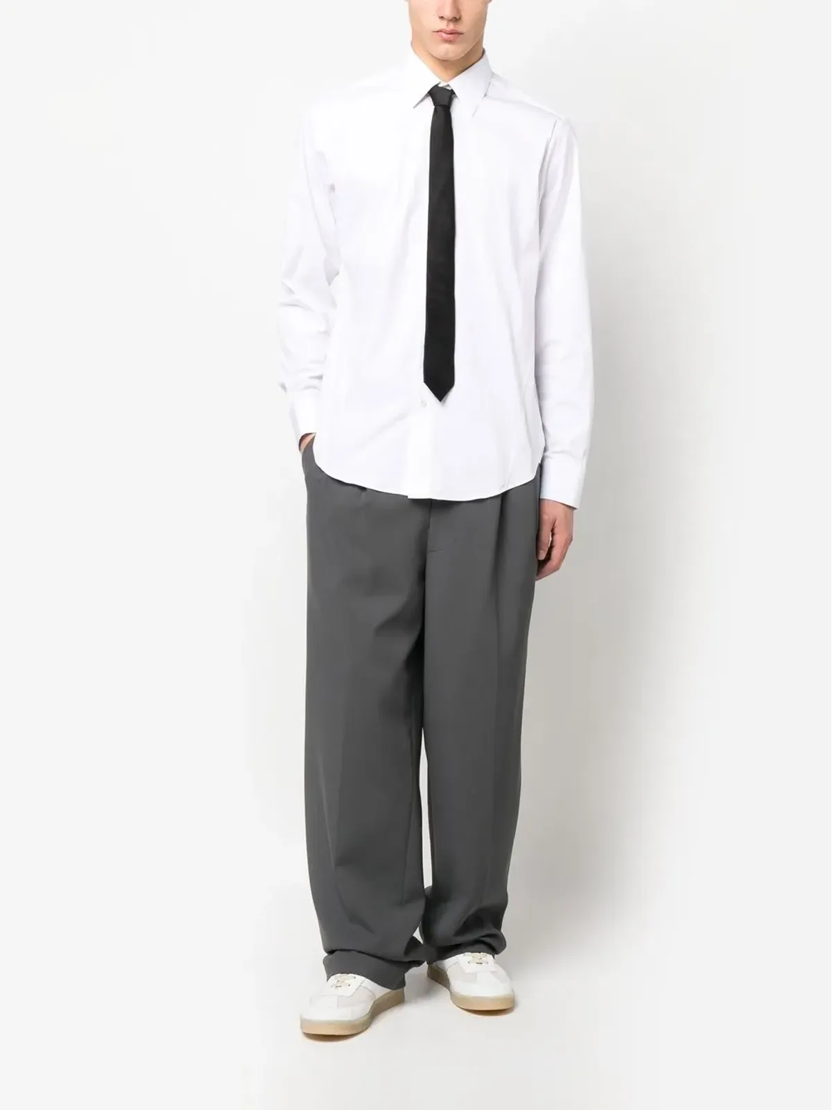 Lanvin 白の長袖スリムカットシャツ - 画像2