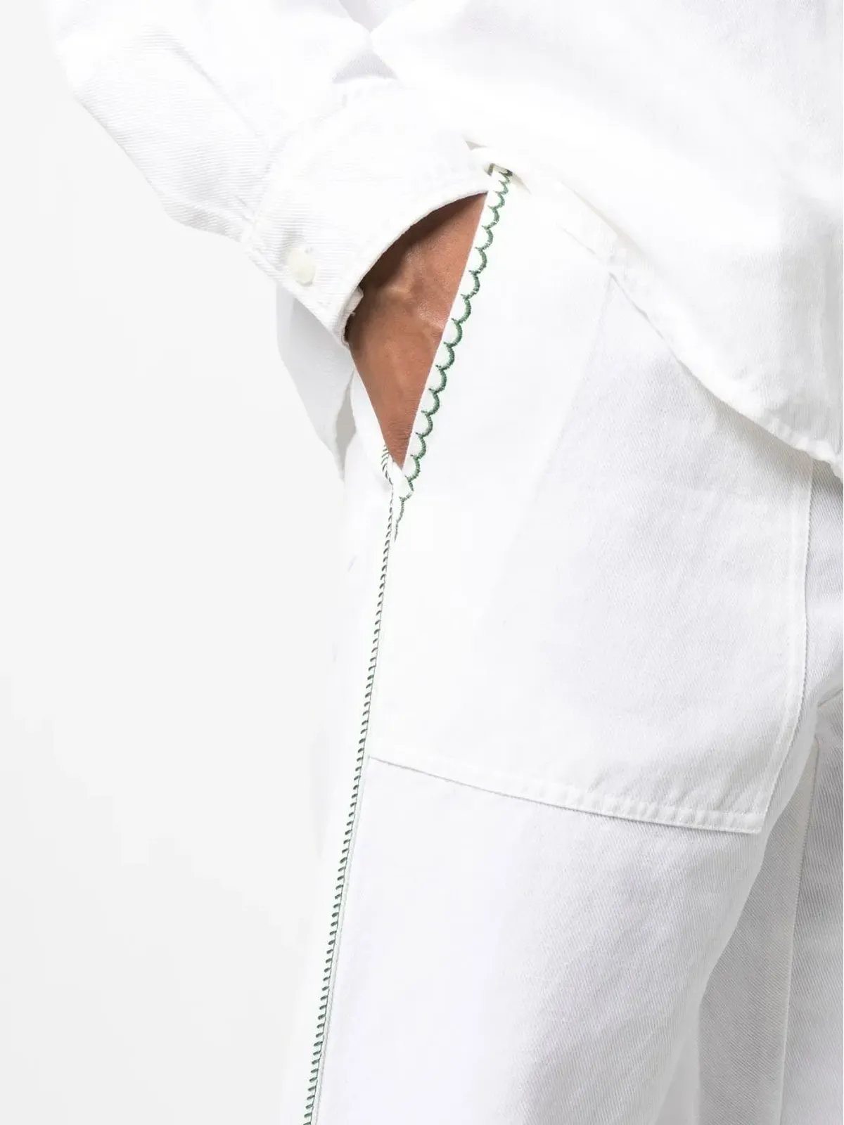 Nick Fouquet 刺繍入りストレートパンツ - 画像5