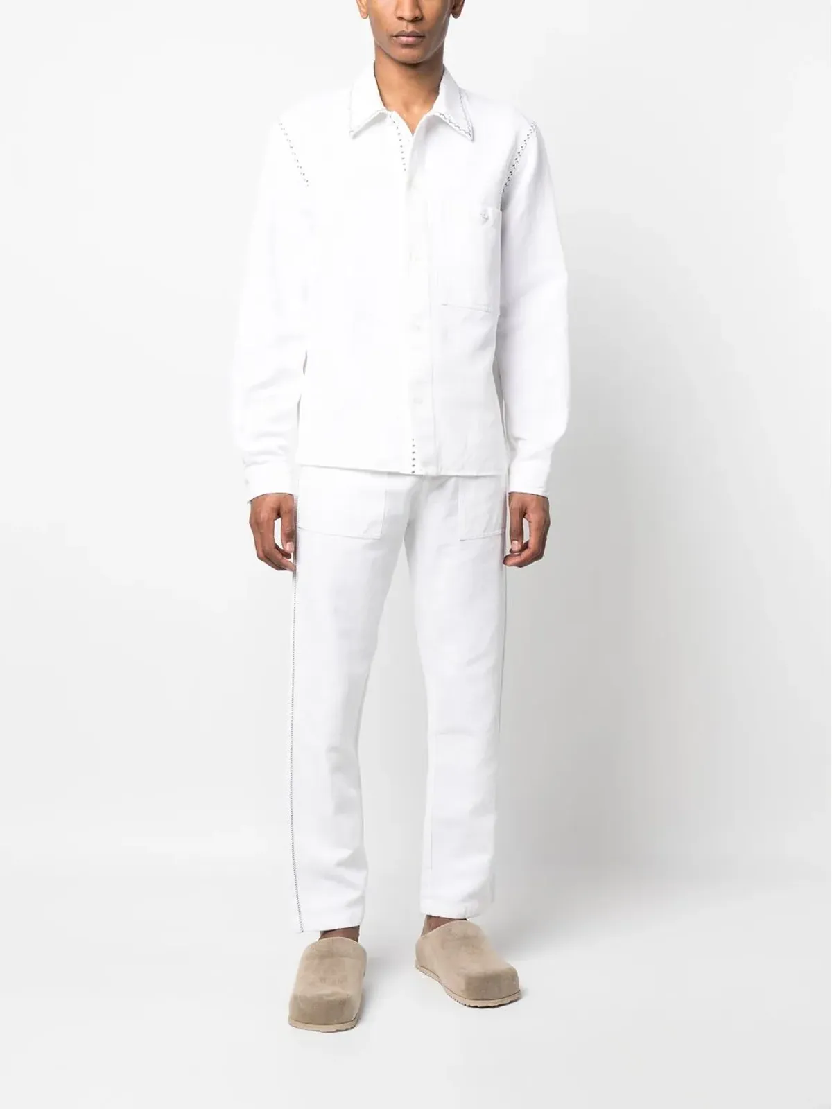 Nick Fouquet 刺繍入りストレートパンツ - 画像2