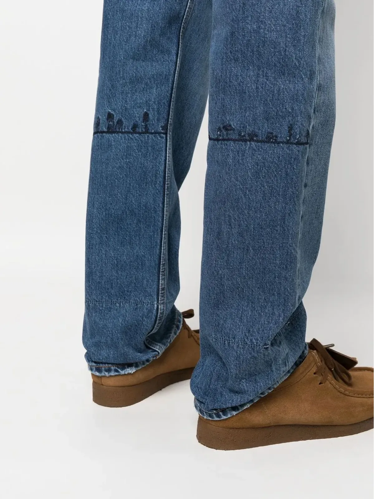 Nick Fouquet 刺繍ディテール デニムトラウザー - ブルー - 画像5