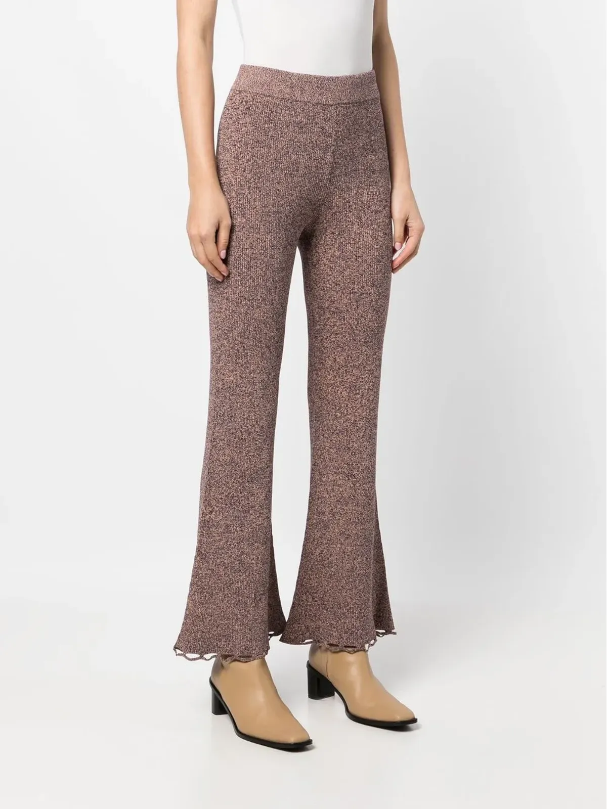 Ulla Johnson ニット地のフレアパンツ - 画像3