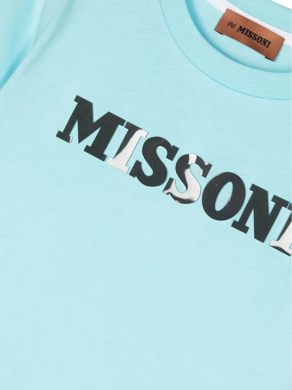 Missoni Kids logo-print short-sleeved T-shirt - Blue - 画像3