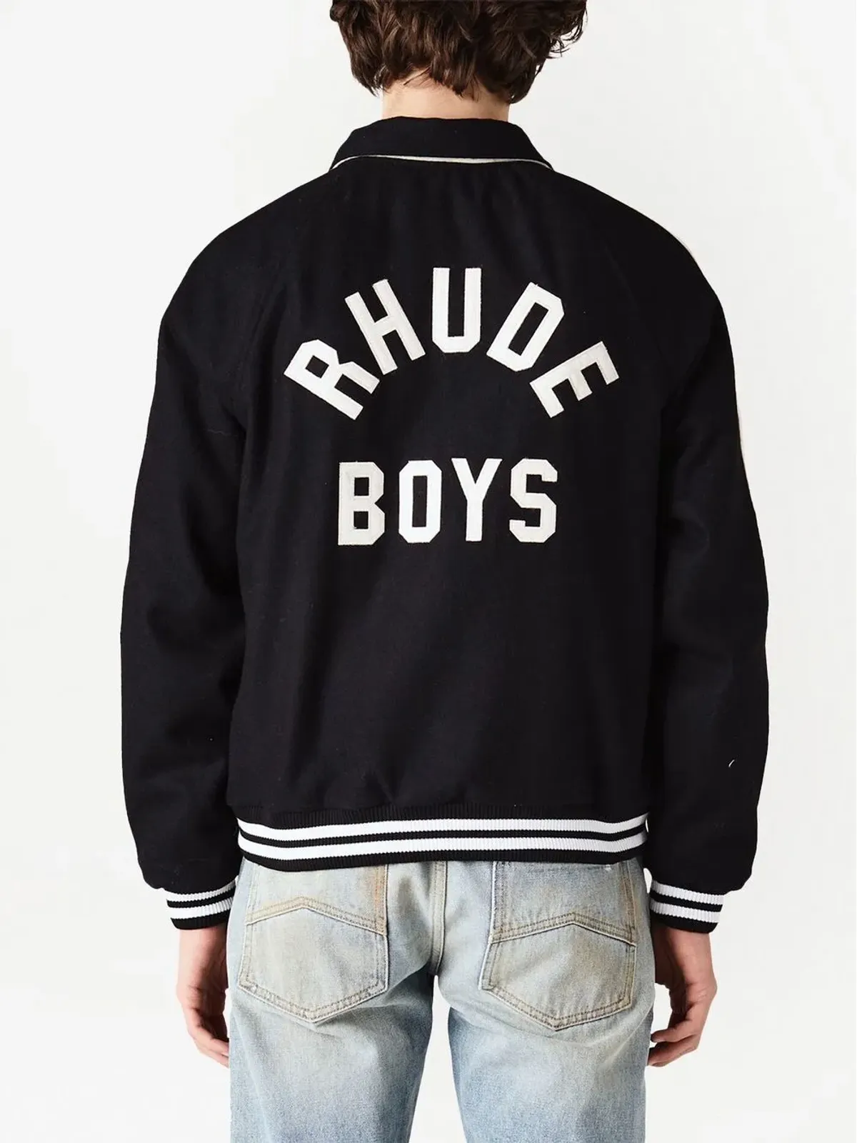 RHUDE motif-print bomber jacket - Black - 画像3