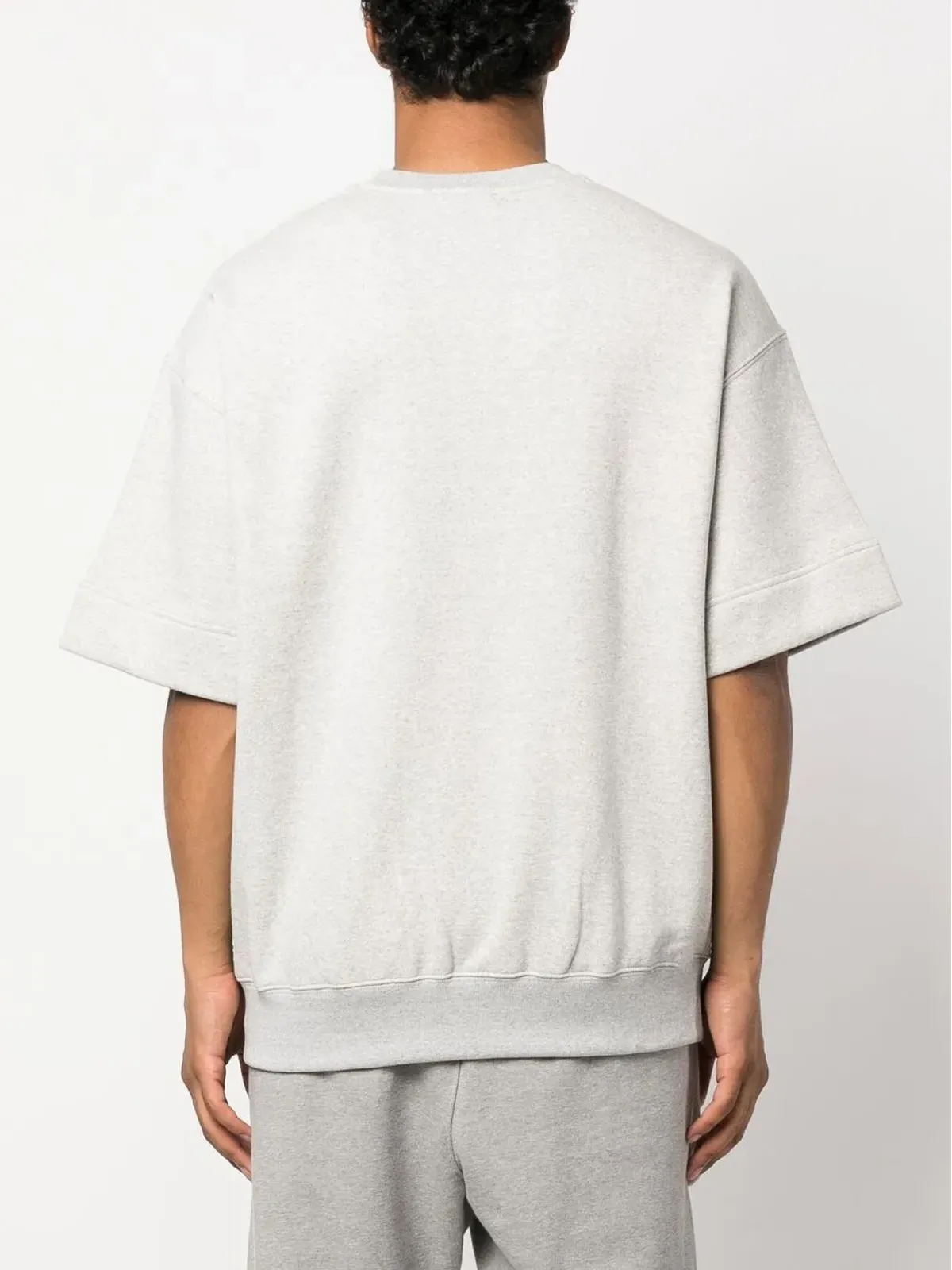 Jil Sander ショートスリーブ コットン スウェットシャツ グレー - 画像4