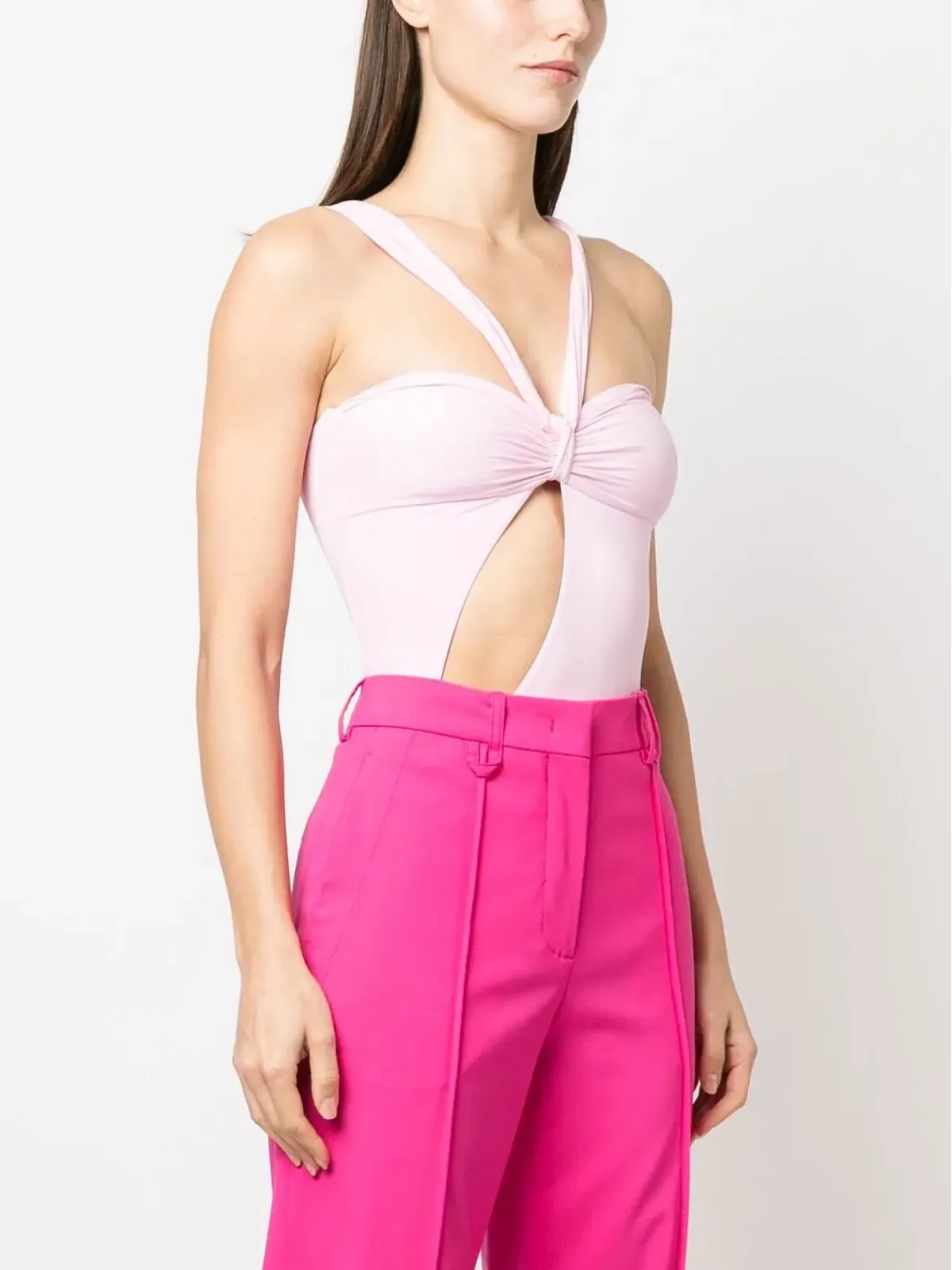 Blumarine ノットディテール ノースリーブ ボディスーツ - 画像3