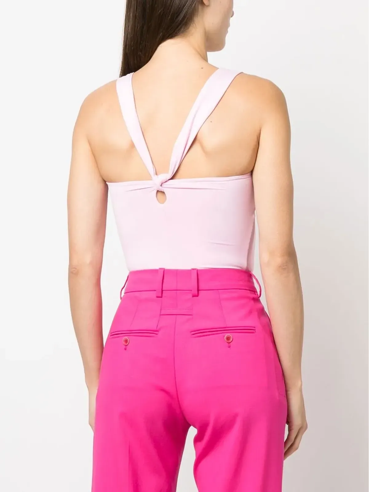 Blumarine ノットディテール ノースリーブ ボディスーツ - 画像4