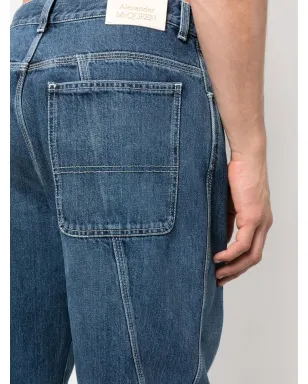 Alexander McQueen ワイドレッグパネルドジーンズ - サムネイル5