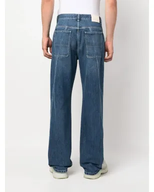 Alexander McQueen ワイドレッグパネルドジーンズ - サムネイル4