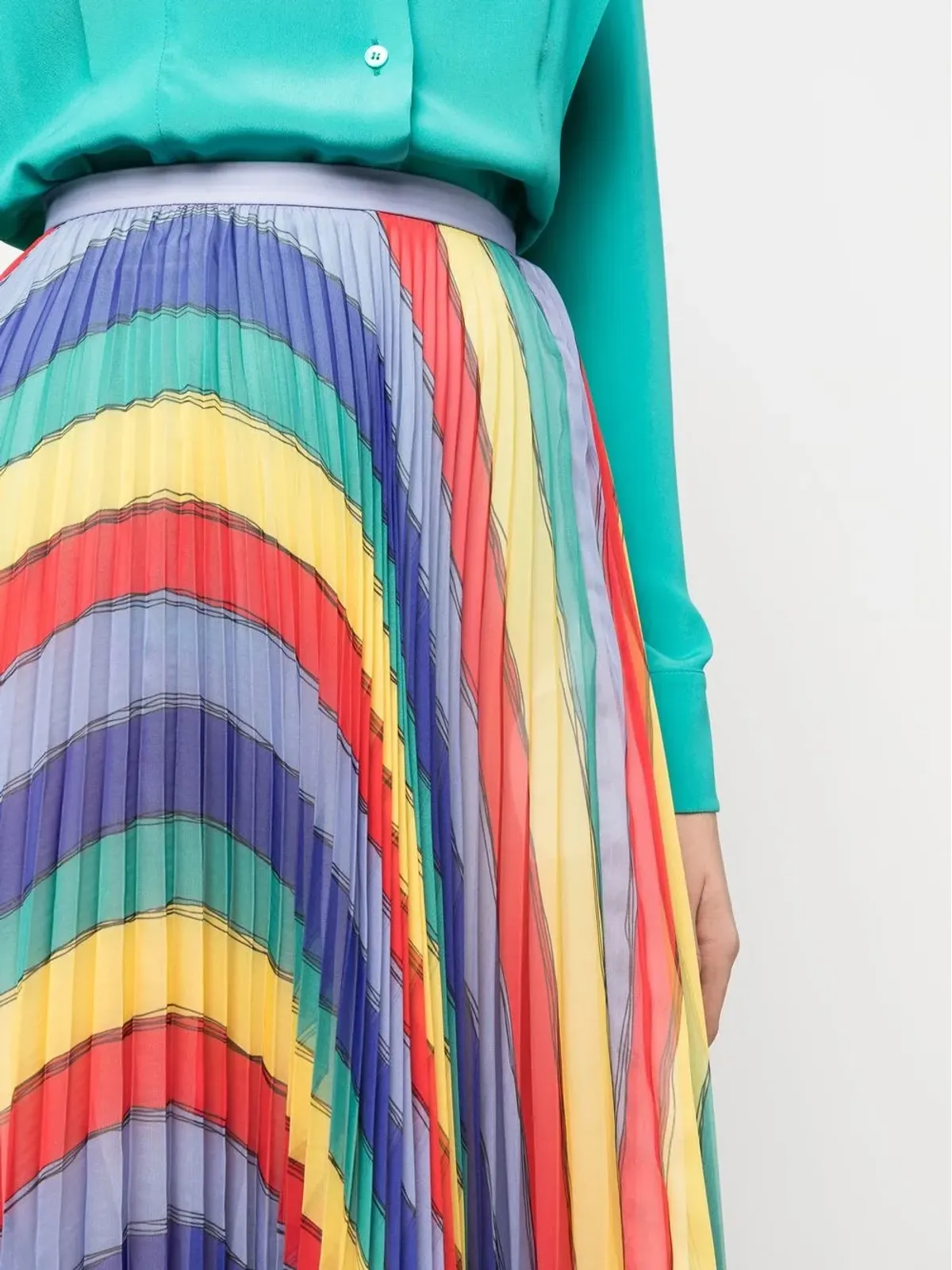 Rochas 波柄プリーツスカート - 画像5