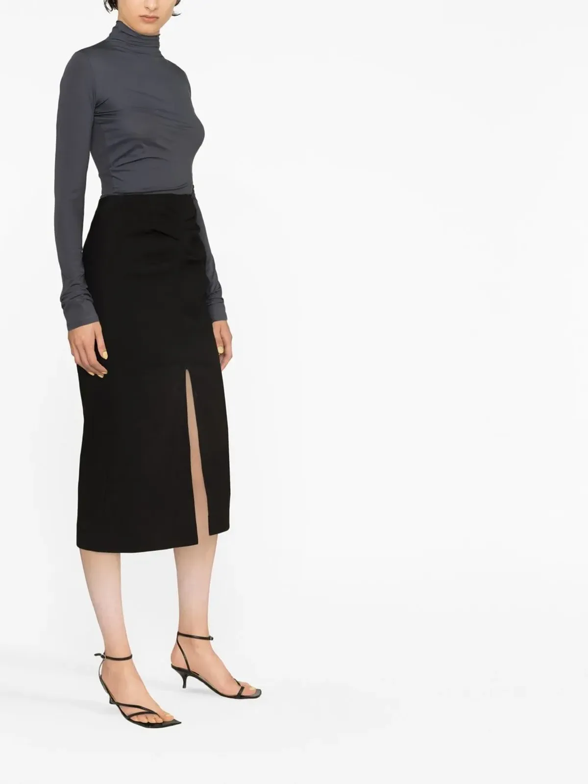 ISABEL MARANT ボックスプリーツ ペンシルスカート - 画像3