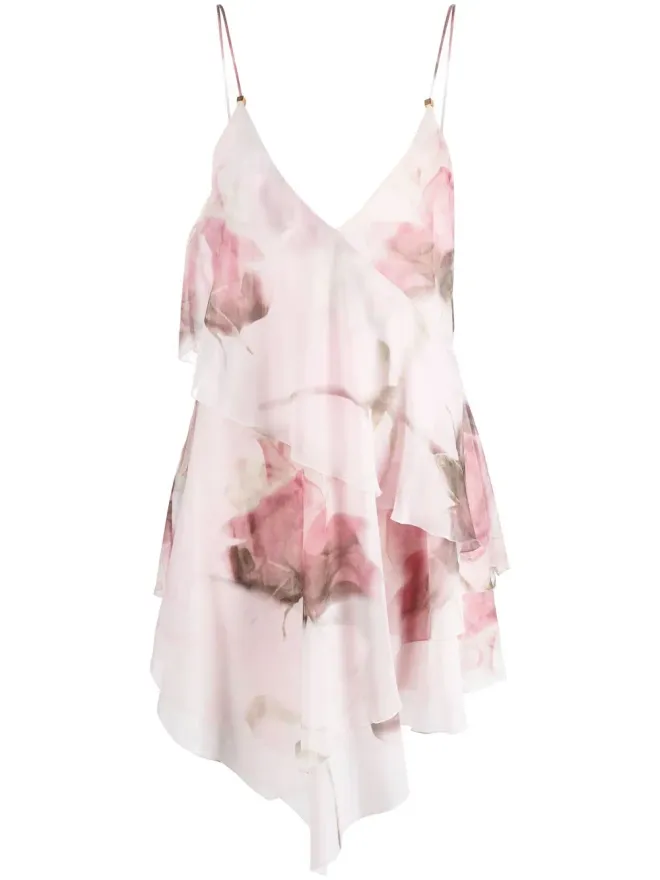 Blumarine Blumarine ローズプリント ミニスリップドレスの商品画像