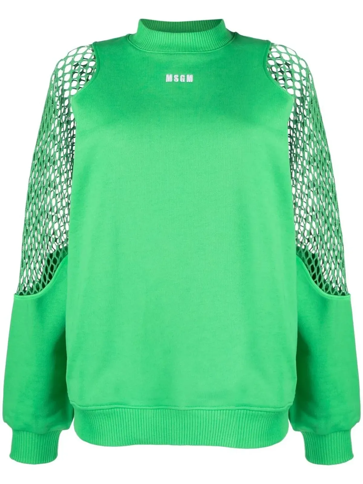MSGM メッシュディテール クルーネック スウェット - 画像1