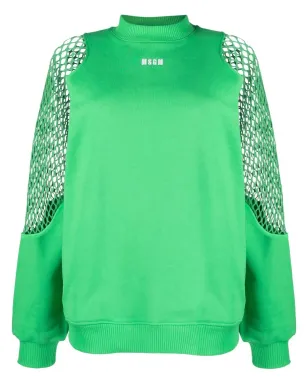 MSGM メッシュディテール クルーネック スウェット - サムネイル1