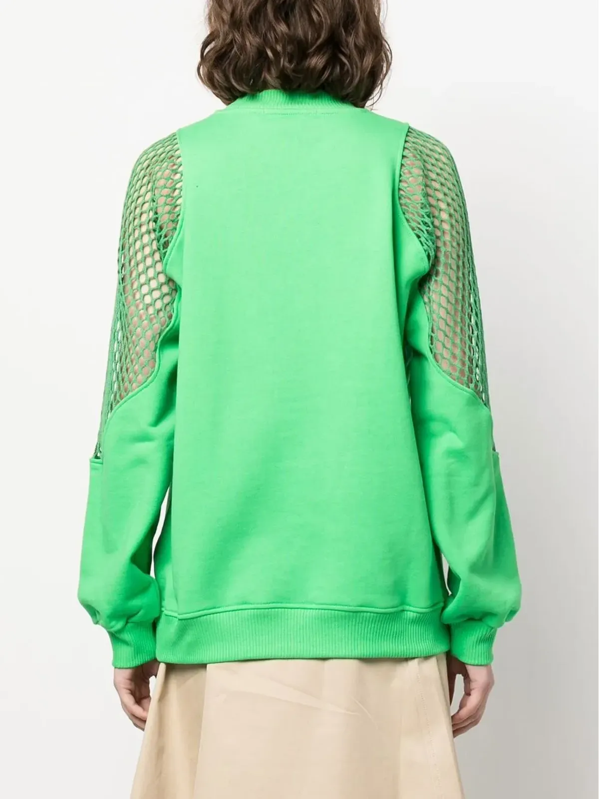 MSGM メッシュディテール クルーネック スウェット - 画像4