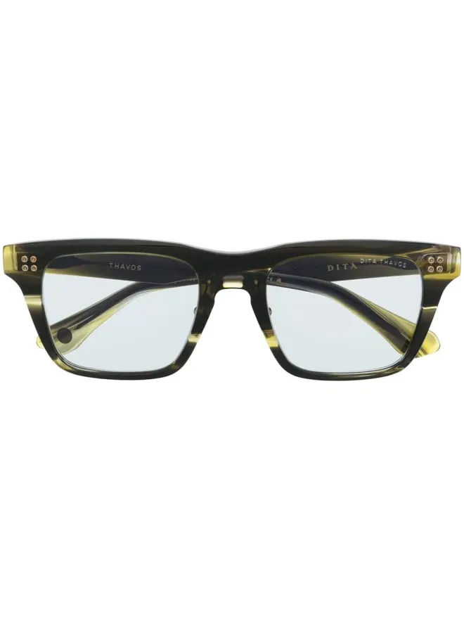Dita Eyewear Dita Eyewear Thavos レクタングルフレーム サングラス - グリーンの商品画像
