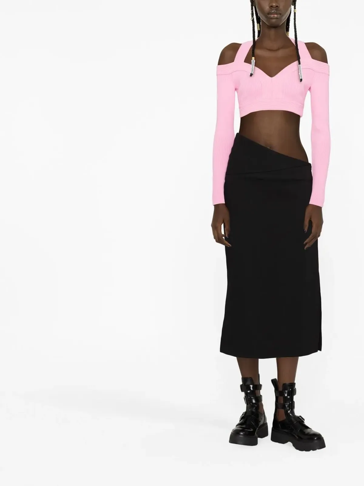 Alexander McQueen カットアウト付きニットトップ - 画像2