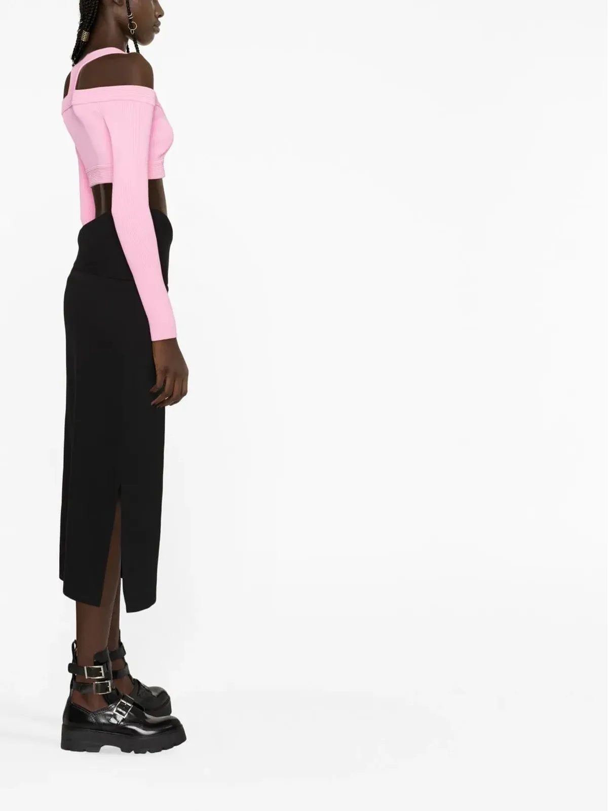 Alexander McQueen カットアウト付きニットトップ - 画像3