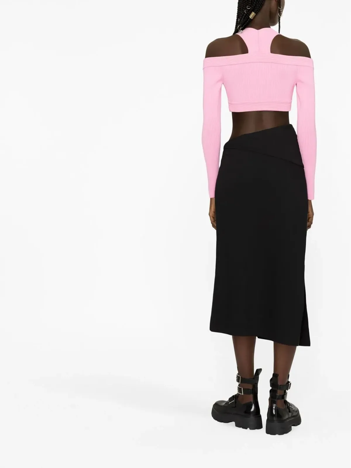 Alexander McQueen カットアウト付きニットトップ - 画像4