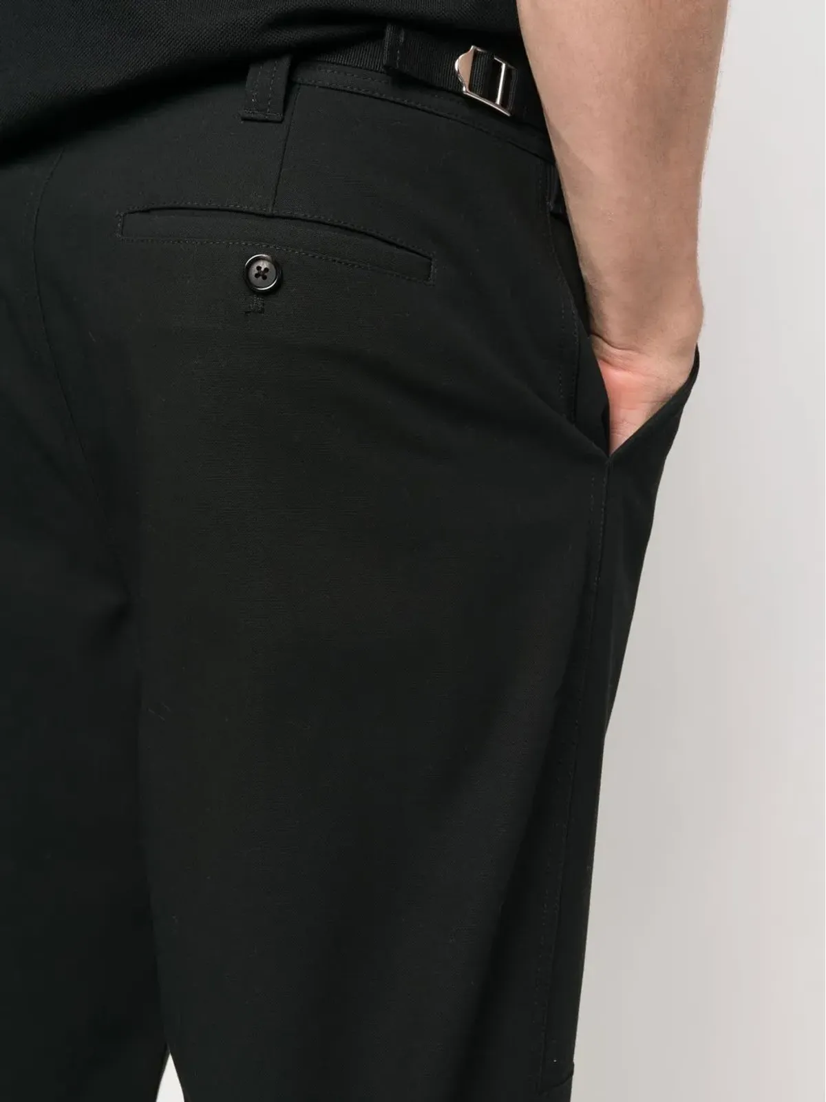 Alexander McQueen ドローストリングヘム コットンパンツ - 画像5