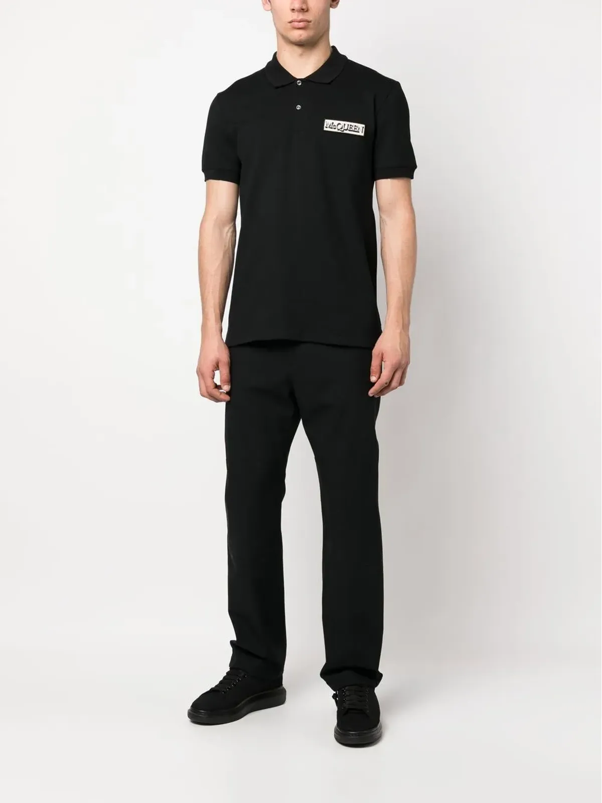 Alexander McQueen ドローストリングヘム コットンパンツ - 画像2