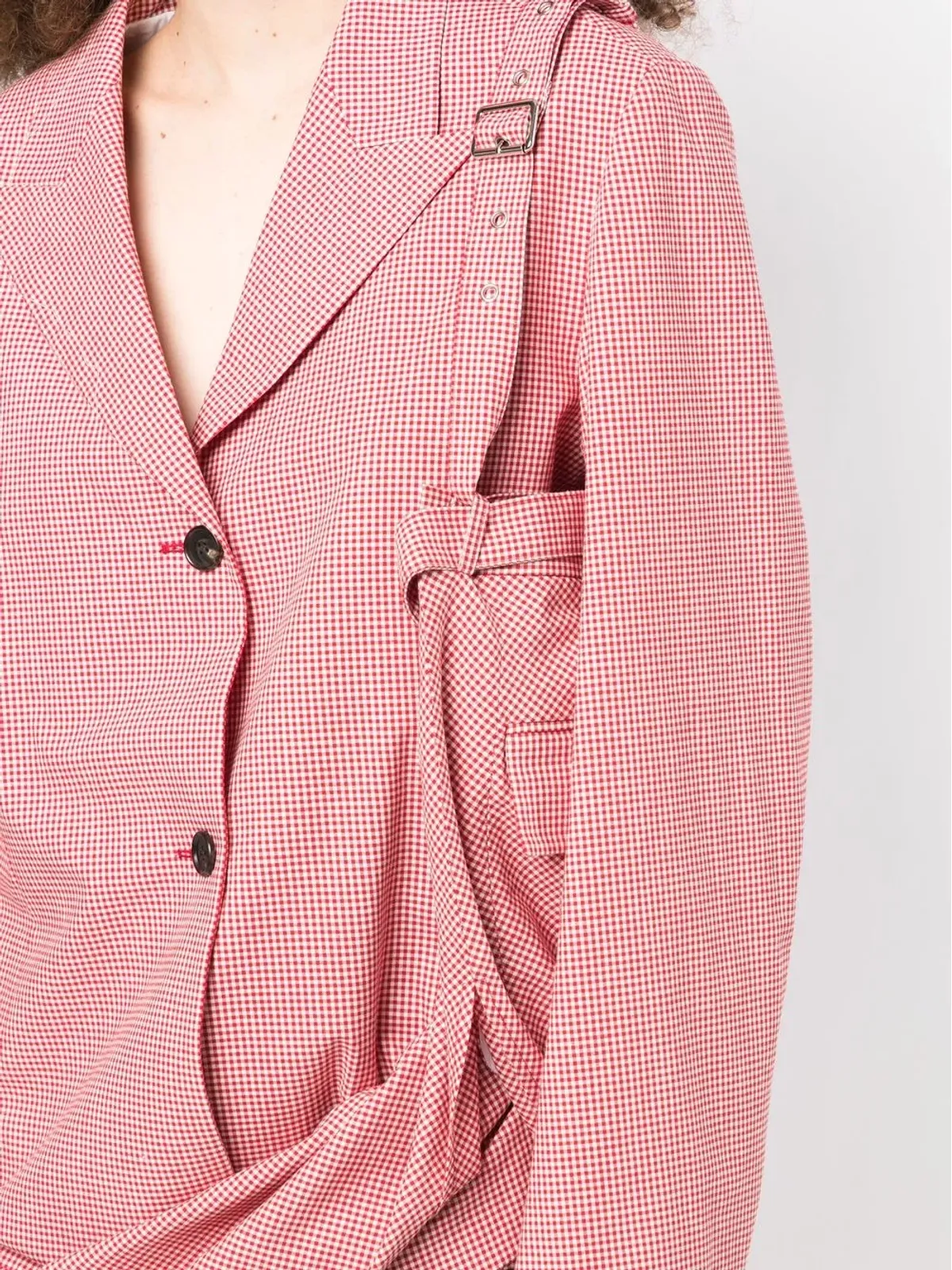 pushBUTTON チェック柄コットンワンピース - 画像5