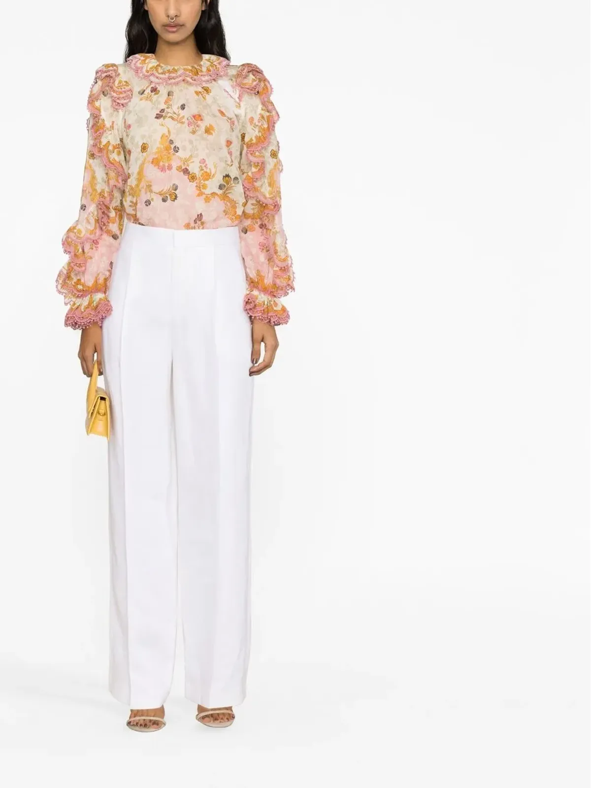 Chloé リネンのワイドレッグパンツ - ホワイト - 画像2
