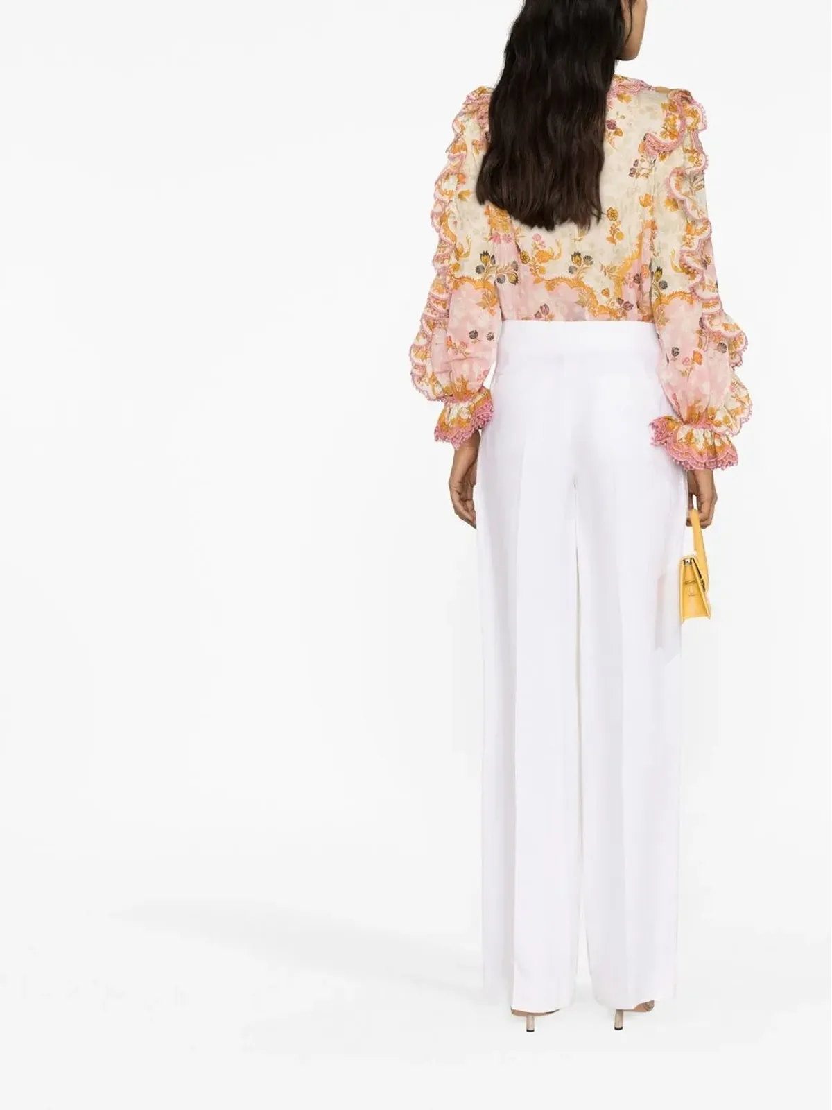 Chloé リネンのワイドレッグパンツ - ホワイト - 画像3