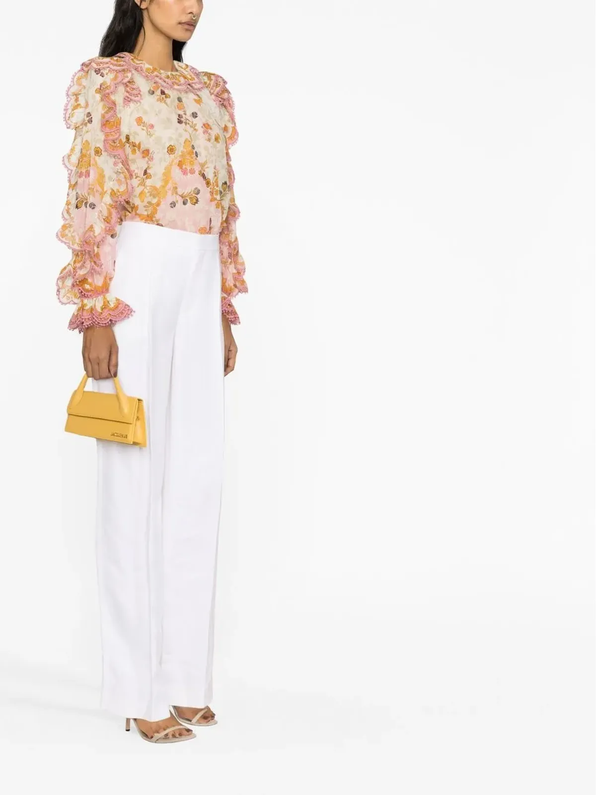 Chloé リネンのワイドレッグパンツ - ホワイト - 画像4